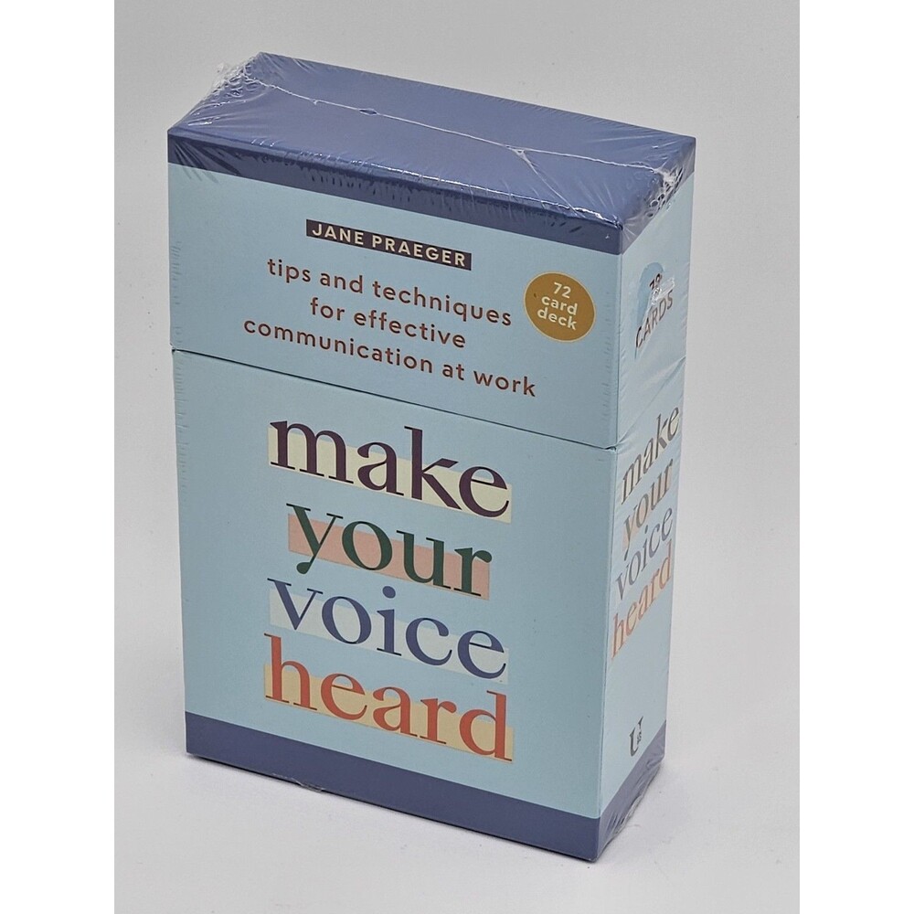 Make Your Voice Heard : A Deck of 72 Tips and Techniques Jane Praeger New Sealed